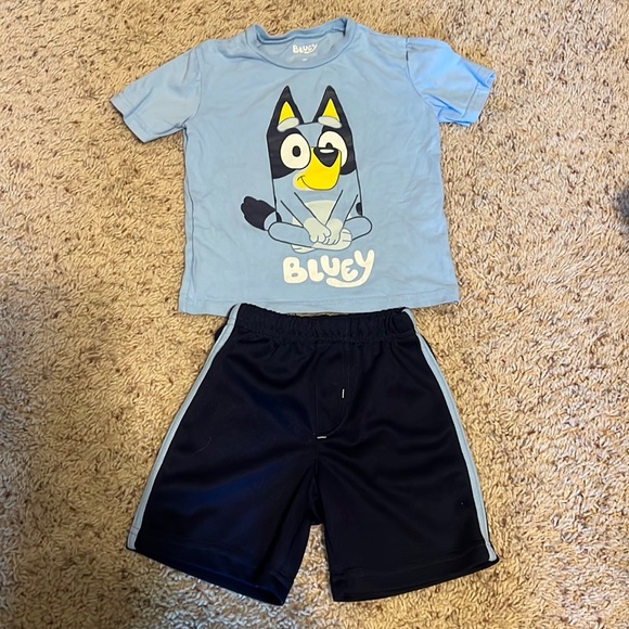 Bailey Boys Blue Toddler Little Bunny Hare Shorts Set main image 1